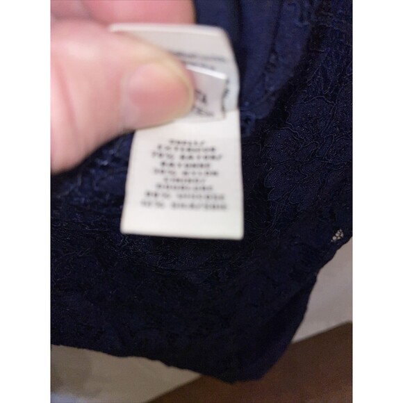 Diane Von Furstenberg Laced Dress Women’s Size 2 Blue 3/4 Sleeve MIDI - Picture 4 of 12